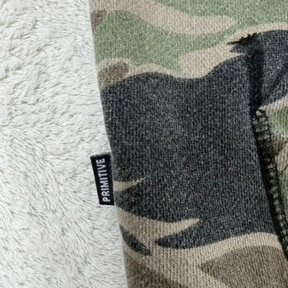 Primitive Skateboarding‎ Tiger Camo Hoodie Small Green Black Pullover Sweatshirt